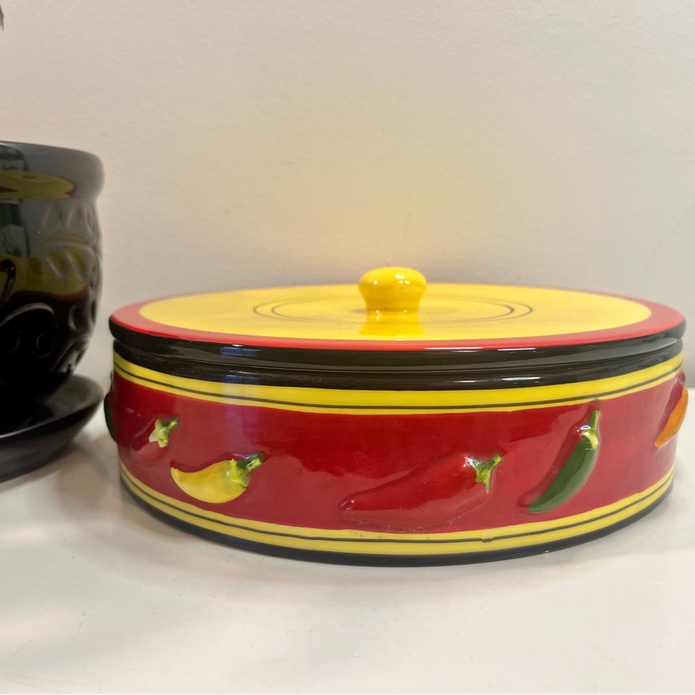 Vintage Avon Ceramic Tortilla Keeper with Lid